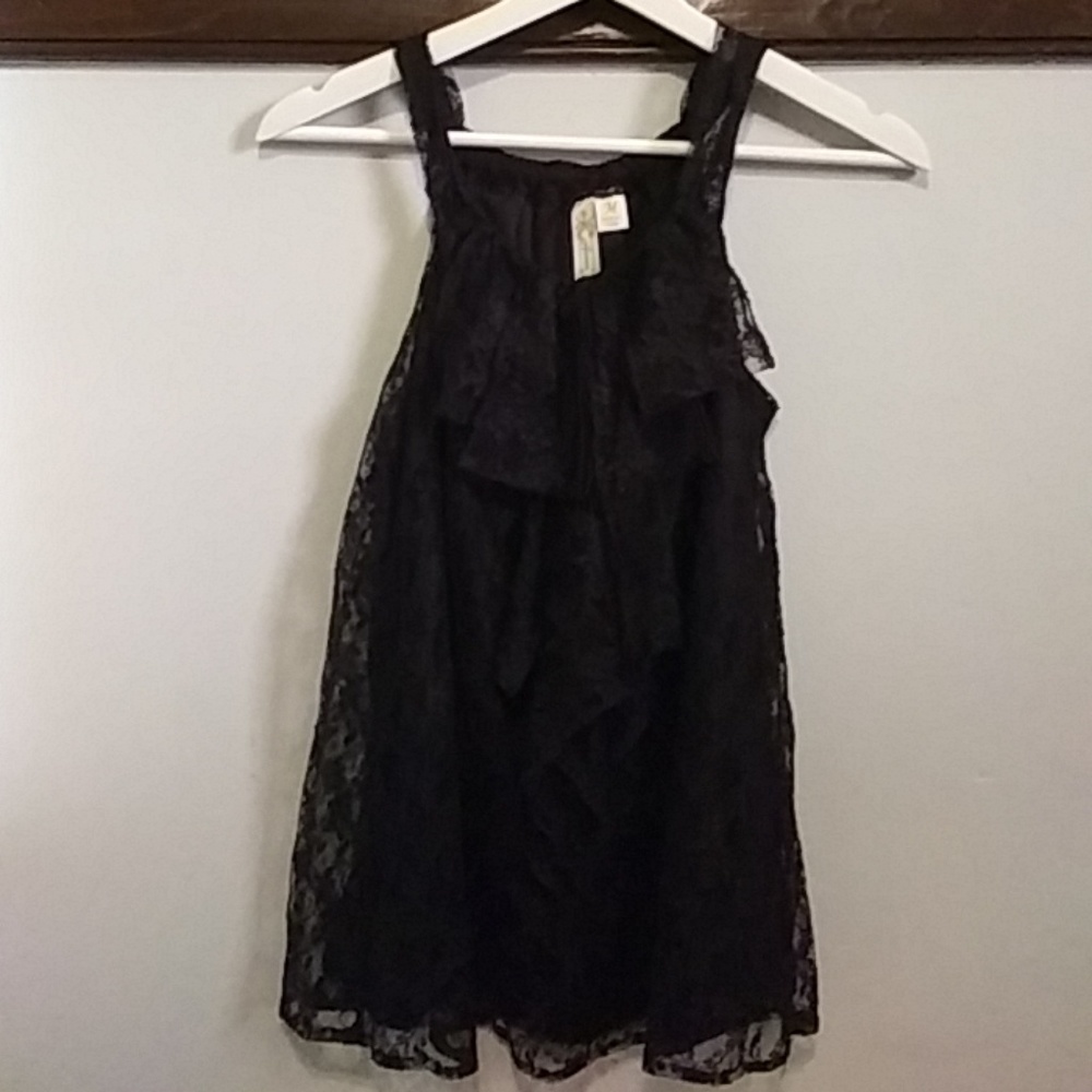 Lacy black flowy shirt